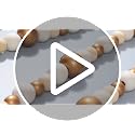 2 Pcs Christmas Wood Bead Garland - Gold & Wood Color (12ft)