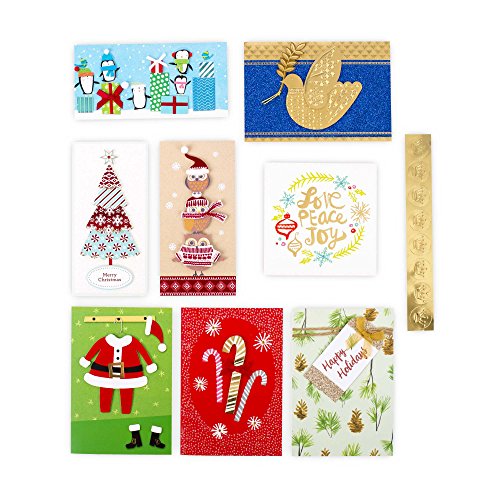 Hallmark Assorted Christmas Cards Set 24 Pack Multicolor 5 x 7.2 Inches Holiday Greetings