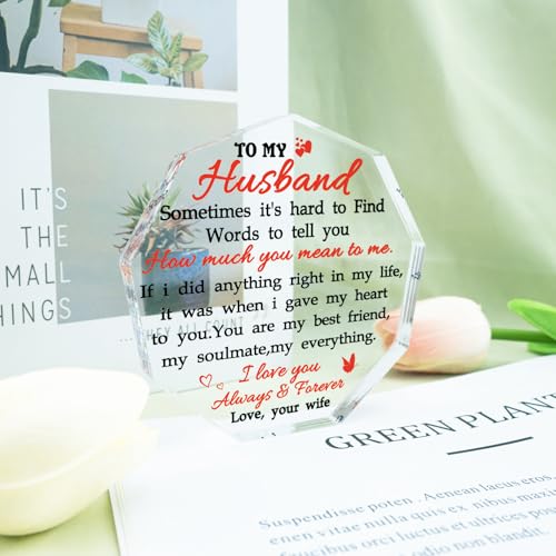 Sugchairo Acrylic Plaque – Romantic Gifts for Husband from Wife (Variation: husband)