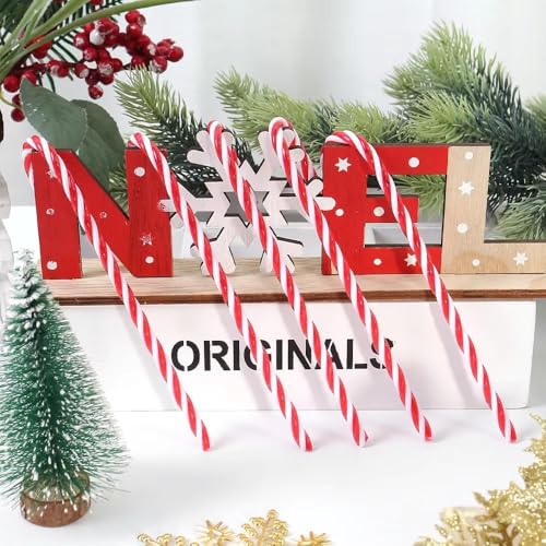 Baiinjiene 32pcs Red & White Candy Cane Ornaments, 12cm Christmas Tree Decorations
