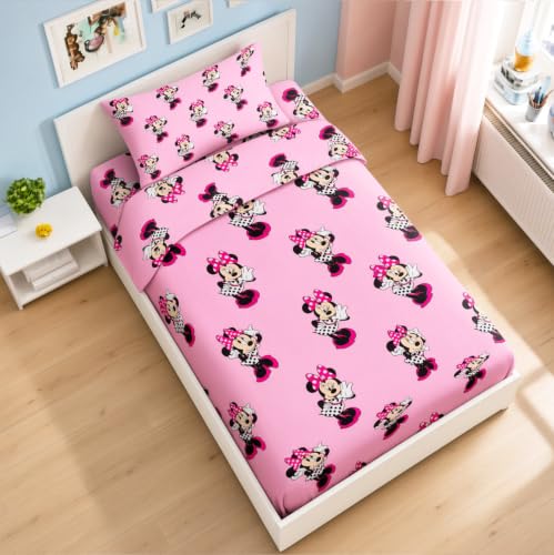 Disney Minnie Mouse Toddler Twin Bedding Set with Sheets & Pillowcase