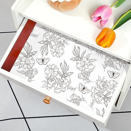 Scented Drawer Liners 10 Sheets - Fragrant Linen Butterfly Pattern, Large Size, Non-Adhesive Home Decor