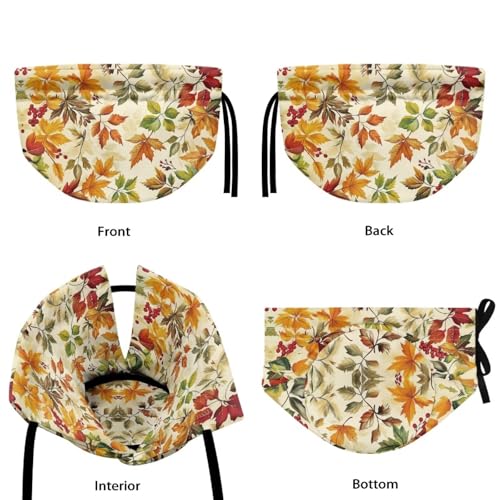 Insulated Tea Cozy with Maple Leaf Print - Elastic Teapot Warmer Cover