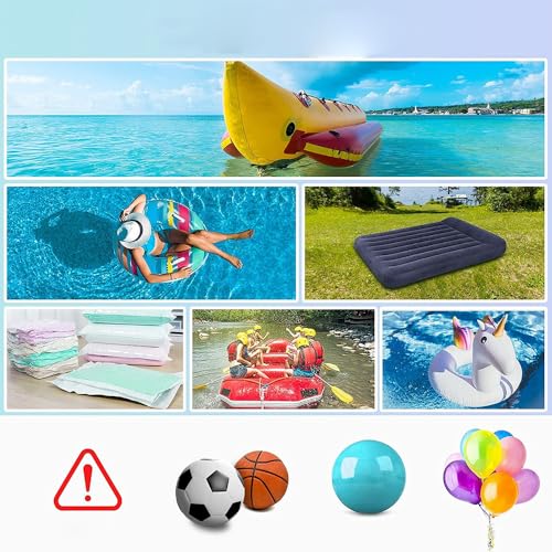 Electric Air Pump for Inflatables - Quick Inflator & Deflator with 3 Nozzles, 110V