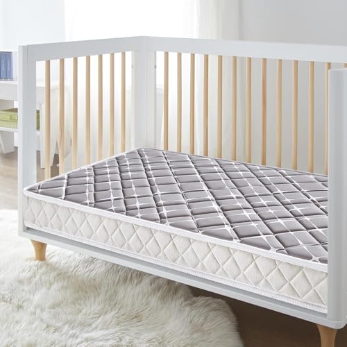 Hypoallergenic Baby Crib & Toddler Mattress - 52" x 27.6" x 5" Breathable Foam