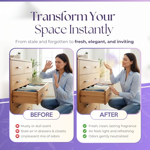 15-Pack Lavender Scented Sachets for Drawers and Closets
