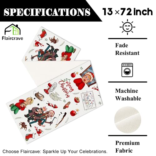 Christmas Table Runner 13x72 Inch - Flaircave Winter Holiday Home Decor