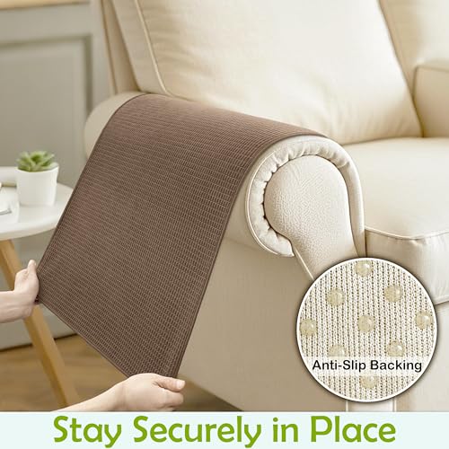 Waterproof Non-Slip Couch Arm Covers Set of 2 - 24x20 inches