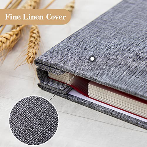 Self-Adhesive Photo Album, 40-Page Linen Hardcover DIY Scrapbook