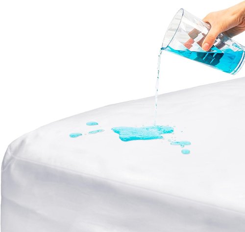 DMI Waterproof Mattress Protector - Encased Zippered Fit Bed Pad | Queen Size, White