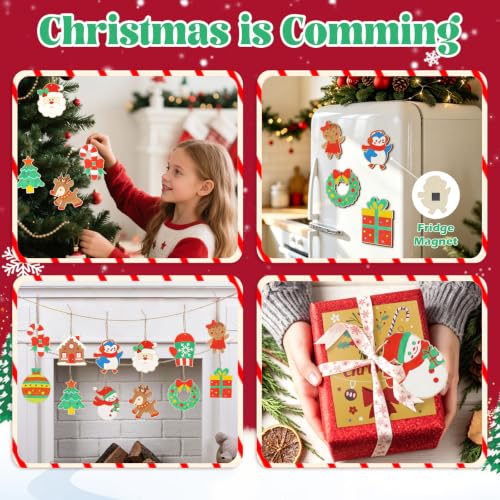 24 Pack Christmas Party Favors Kit with Wooden Ornaments, Bubbles, Magnets & More – Goldentime