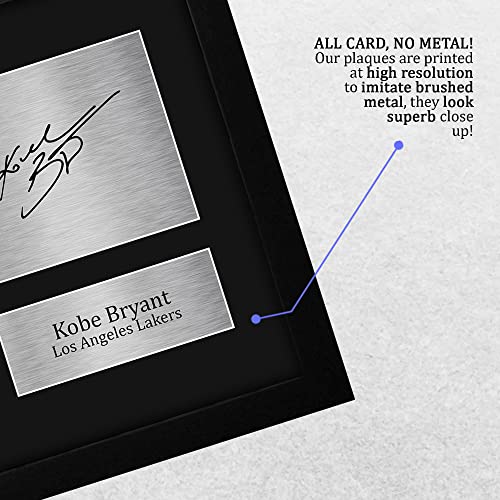Framed Kobe Bryant Signed Printed Photo Display, 8.5x11 Inch Basketball Gift