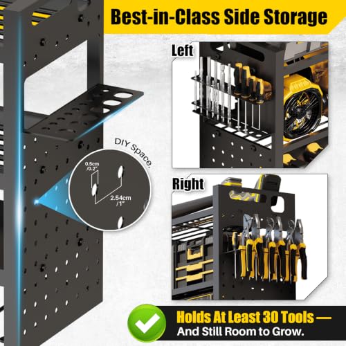 Large 49" Power Tool Organizer Wall Mount - 620lbs Heavy Duty Garage Storage Rack