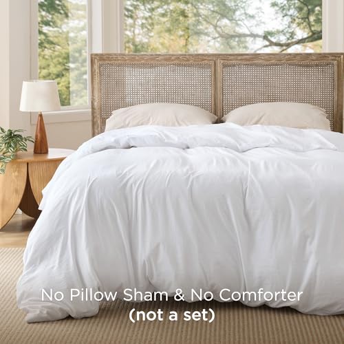 Prewashed Queen Duvet Cover - Soft Microfiber Bedding with Zipper & Corner Ties