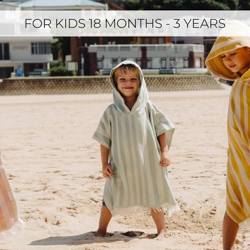 ZICOTO Kids Hooded Beach Towel - 100% Cotton Toddler Poncho Cover-Up