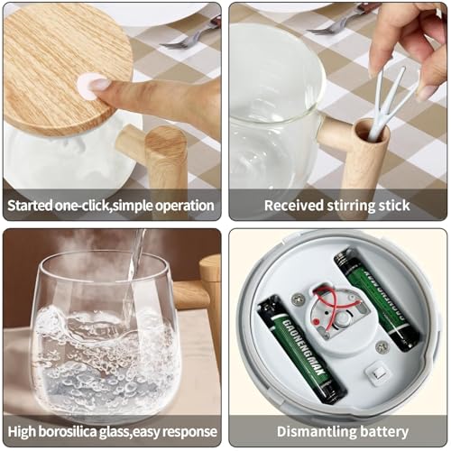VDHU 13.5oz Electric Self-Stirring Mug - 400ml Home & Office Coffee, Milk, Protein Mixer