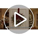 U'Artlines 6 Pcs Mini Christmas Wreaths for Kitchen Cabinets, Green Mistletoe Variant