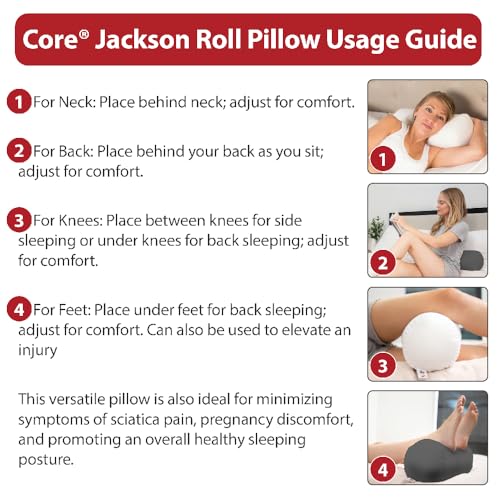 Versatile Fiber-Filled Bolster Pillow for Neck, Back, and Leg Support