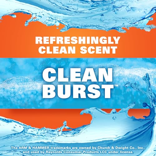 Hefty Ultra Strong 13 Gallon Trash Bags, Black, Clean Burst, 80 Count