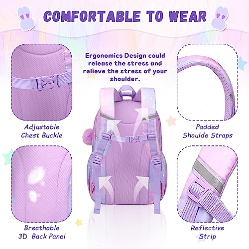 PIG PIG GIRL Kids School Backpack for Elementary Girls Book Bag