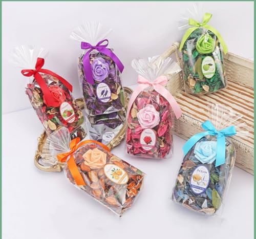 Natural Rose Potpourri Sachets - 10oz Fragrant Dried Flower Vase Filler