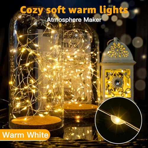 HOBAYS 6-Pack Battery Operated LED Fairy Lights 7ft Warm White