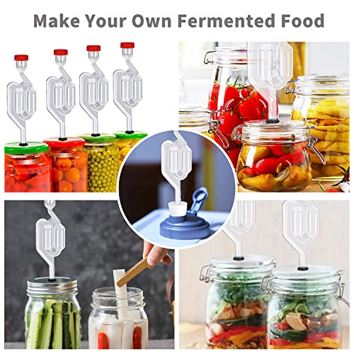 S-Shape Fermentation Airlock Kit with Stoppers and Grommets for Brewing and Pickling