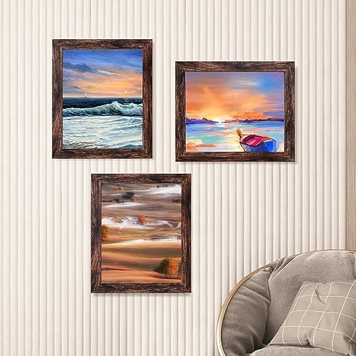 8x10 Rustic Brown Picture Frame 2-Pack for Wall & Tabletop Display