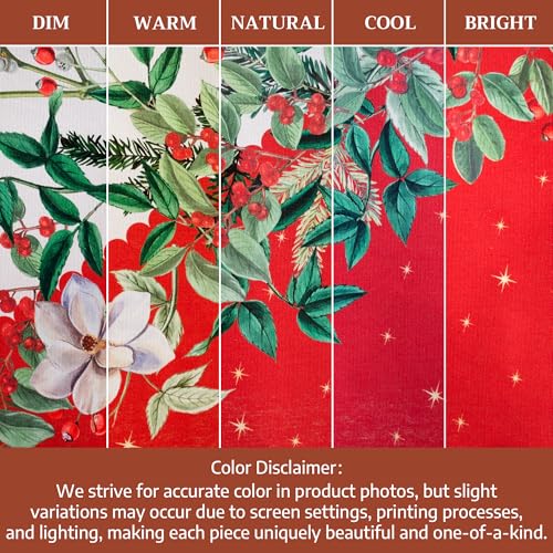 Maison d'Hermine Holiday Watercolor Cotton Tablecloth 70x120 Inches - Noel Variation