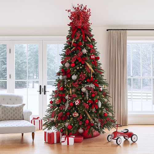 6 Pack Red Berry Christmas Tree Toppers Artificial Floral Picks Holiday Decor