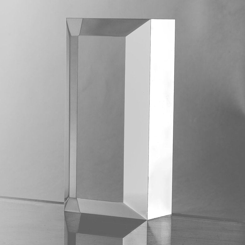 CiaoHER 2in Thickness Beveled Solid Acrylic Display Block Clear Polished Pedestal Stand Riser Solid Base (6x6)