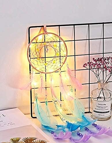 Handmade Dream Catcher Wall Decor with LED Lights