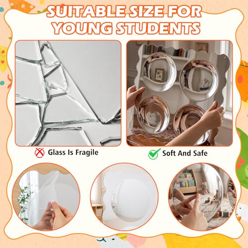 Sensory Wall Bubble Mirror for Kids, 19-inch Acrylic Convex Sensory Toy
