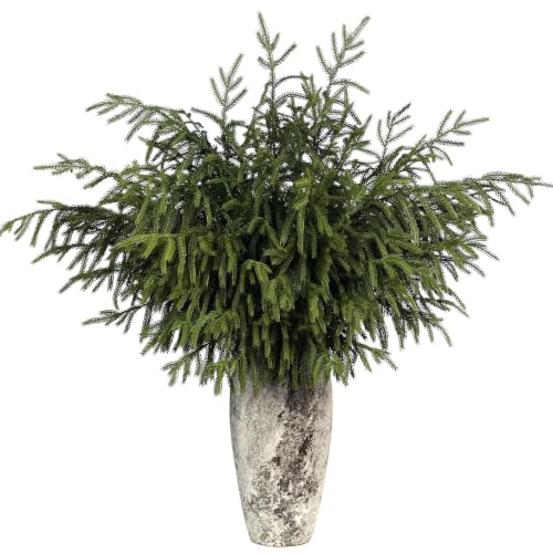 FOTEEWL 8 Pack 36-Inch Lifelike Norfolk Pine Branches for Christmas Decor
