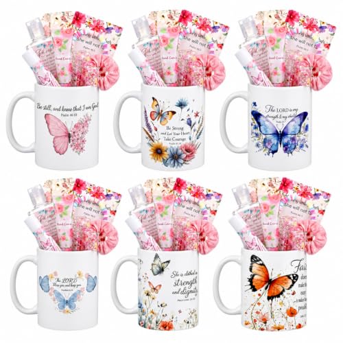 Christian Gifts Bulk Set for Women - Religious Appreciation Gifts with Mug, Hand Care & Faith Accessories