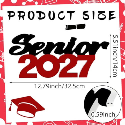 Senior 2027 Graduation Table Sign, Class of 2027 Party Centerpiece Decor