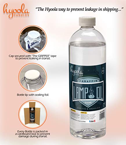 Clear Liquid Paraffin Lamp Oil - Smokeless Clean Burning Fuel, 32 oz