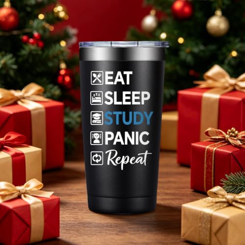 BIRGILT College 20oz Tumbler - Black, Double Wall Stainless Steel