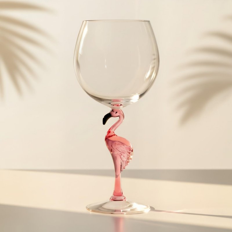 Supreme Housewares Flamingo Stem Wine Glasses, Pink Flamingo-Shaped Reusable Shatterproof Acrylic Glass for Red or White Wine, Poolside, Outdoors, Parties, 20 oz, Set of 2