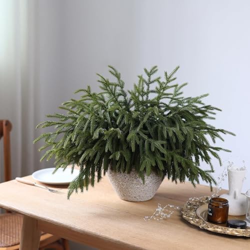 16Pcs 18in Lifelike Norfolk Pine Branches for Vase - YXZZWL