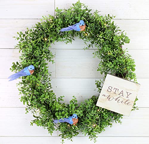 Cornucopia Brands Imitation Bluebirds - 6-Pack, Blue Birds for Christmas Trees & Wreaths