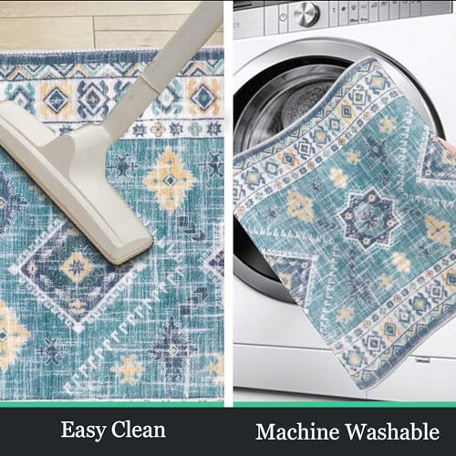 3-Piece Boho Kitchen Rug Set, Non-Slip Washable Farmhouse Floor Runner Mats