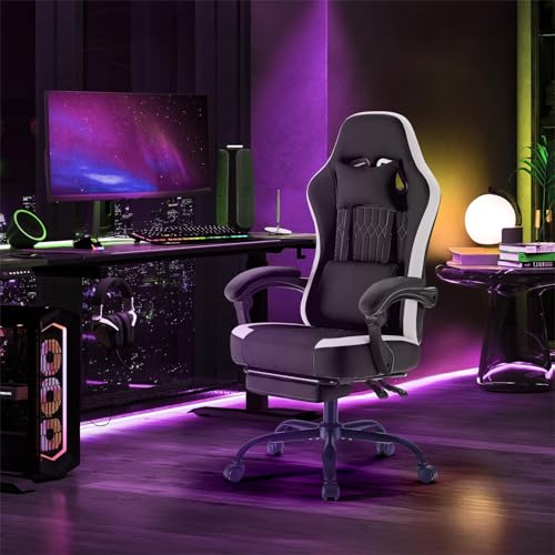 Ergonomic Gaming Chair with Footrest, Lumbar Support, and Pocket Spring
