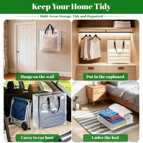 Clear Christmas Wreath Storage Bags 5 Pack for 30 Inch Wreaths