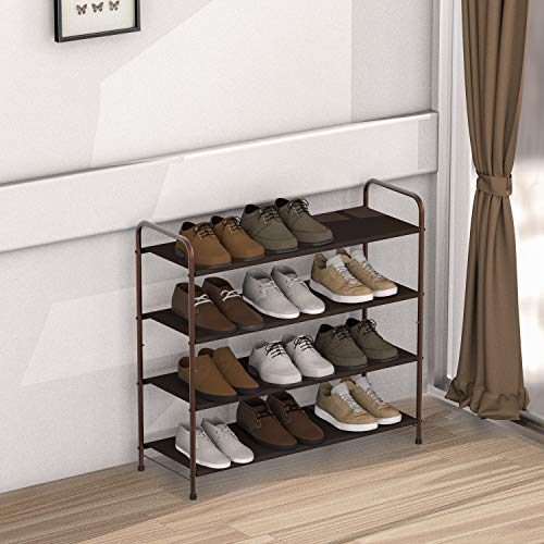 Simple Houseware 4-Tier Shoe Rack Storage Organizer, Bronze