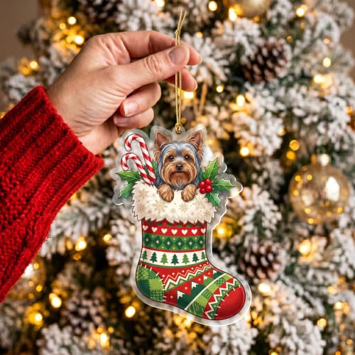 Yorkie Christmas Ornament - Holiday Tree Decoration for Dog Lovers