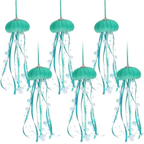 Namalu Green 6 Pcs Jellyfish Christmas Ornaments Ocean Themed Decorations