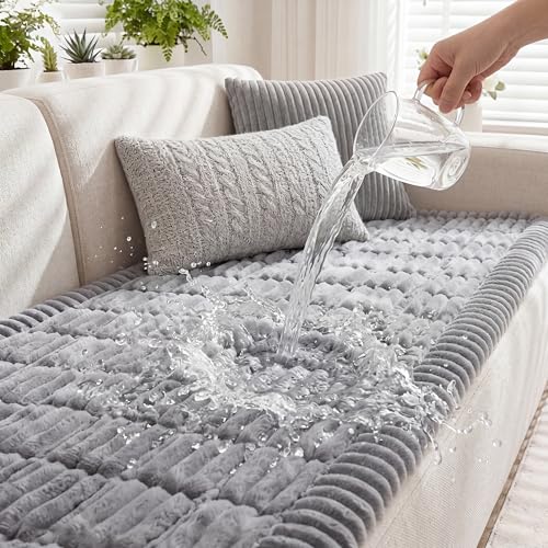 Waterproof Flannel Dog Couch Cover - Non-Slip Sofa Protector (27.6" x 59")
