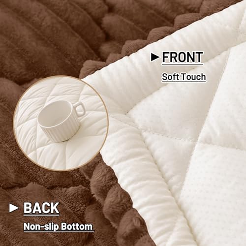 Non-Slip Pet Couch Cover - Washable Soft Flannel Sofa Protector Pad