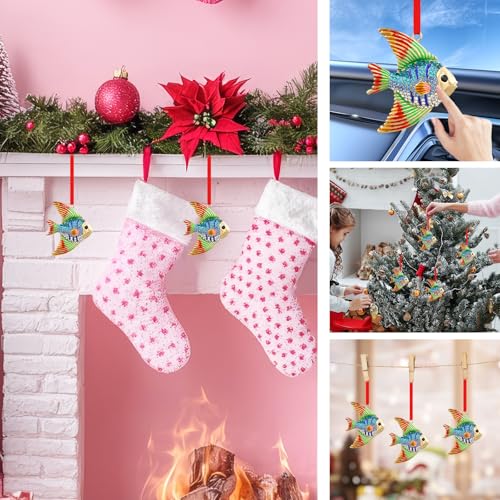 Tropical Fish Christmas Tree Ornament - Coastal Sea Ocean Beach Decor - Variation A
